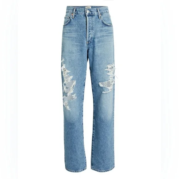 COH Citizens Of Humanity Emery Long Mid Rise Relaxed Straight Jeans Size 23 - Picture 8 of 16